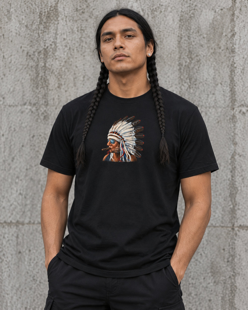 Smokin Indian - Gregory Azure — Premium Tee